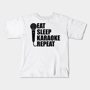 Karaoke - Eat Sleep Karaoke Repeat Kids T-Shirt